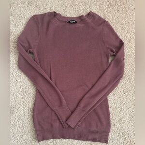 Express Women's Scoop/Crew Sweater in Mauve